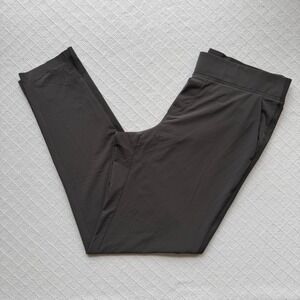 Athleta Brooklyn High Rise Ankle Pant Featherweight Stretch Gray Brown 10 Tall